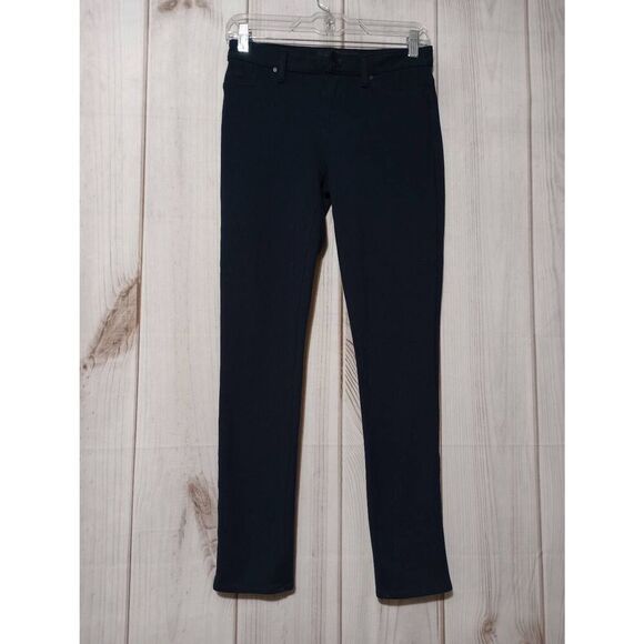 Calvin Klein Pants Ladies 4 Navy‎ Trousers Skinny Leg Knit - Picture 1 of 7